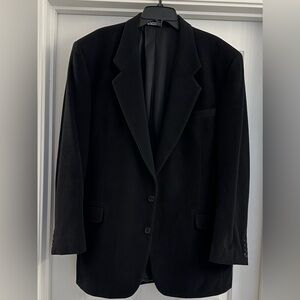 Zylos George Machado Suit‎ Jacket Coat Blazer Black Cashmere Blend Business Sz L
